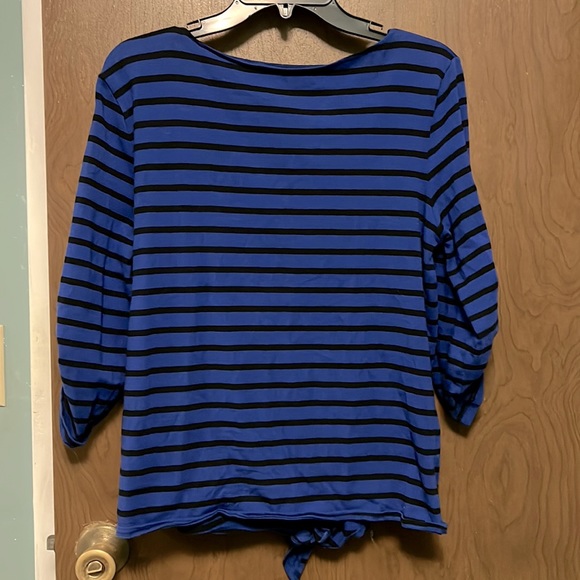 Cable & gauge size L blue and black striped shirt - Picture 2 of 3